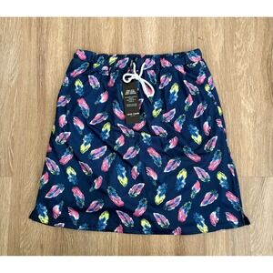 NWT Jack Smith Feather Drawstring Waist Skort Summer Beach Vacation Coastal Pool